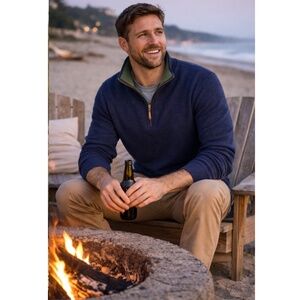 Tommy Bahama Men's Reversible  Flipsider Zip Front Sweater